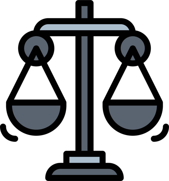 Równowaga ikona prawa sprawiedliwości w pełnym stylu - Wektor, obraz