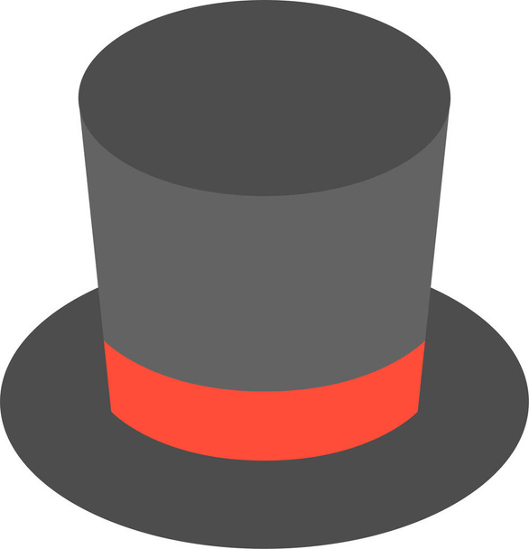 clothes fashion hat icon in flat style - Vecteur, image
