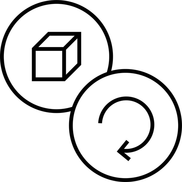 product vernieuwbaar pictogram in grote lijnen te wijzigen - Vector, afbeelding