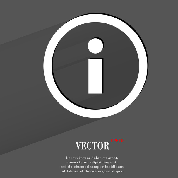 Ícone info. design moderno plano
 - Vetor, Imagem