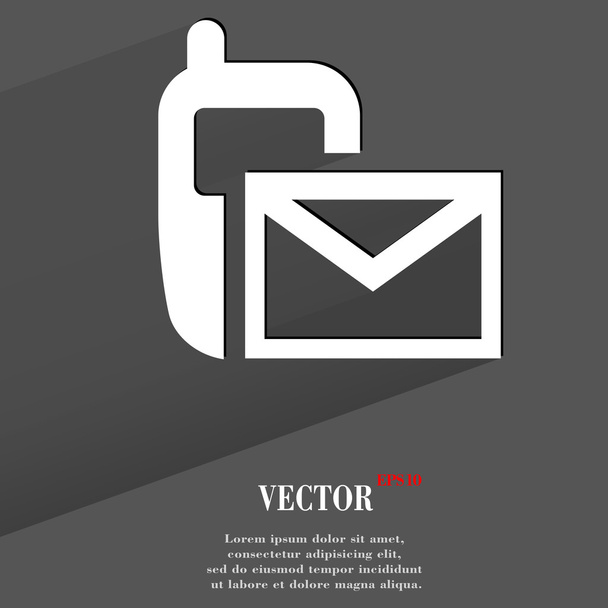 SMS ikona. ploché moderní design - Vektor, obrázek