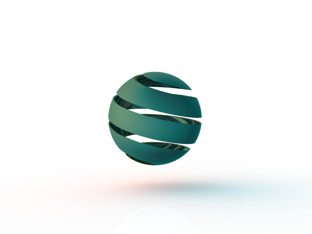 abstraktní 3d koule loga - Fotografie, Obrázek