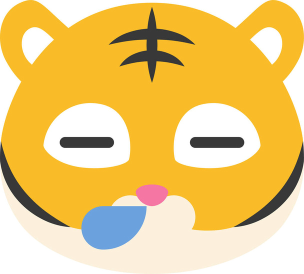 avatar emoji sueño icono en estilo plano - Vector, Imagen