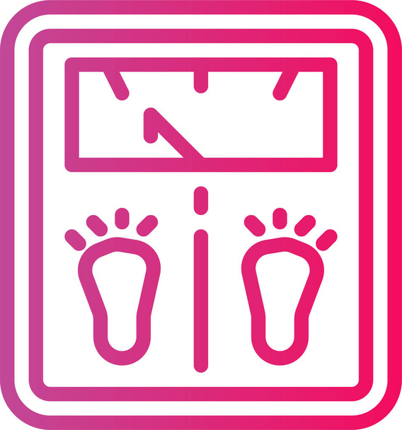 body scale weigh icon in outline style - Vector, Image