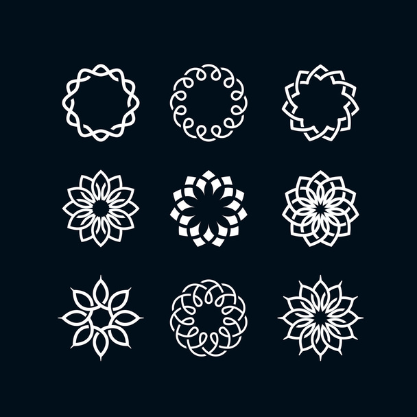 Flower symbols - Vector, Image