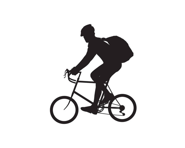 Muž cestující po městě na kole - Vektor, obrázek