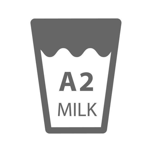 Beyaz arka planda A2 süt logosu. vektör illüstrasyonu - Vektör, Görsel