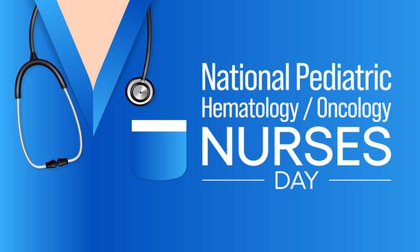 Narodowy Dzień Hematologii Pediatrycznej Pielęgniarek Onkologicznych obchodzony jest co roku 8 września, rozpoznaje pracowitych i oddanych specjalistów, którzy codziennie przynoszą opiekę pacjentom. Ilustracja wektora - Wektor, obraz