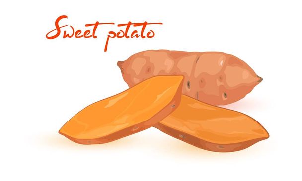 Kreslené čerstvé sladké brambory - Vektor, obrázek