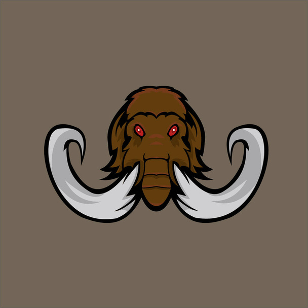 mammoth modern logo. mammoth design emblem template for a sport - Vector, Image