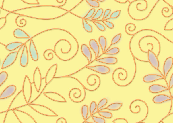 Seamless floral background. For easy making seamless pattern use it for filling any contours. - Fotoğraf, Görsel