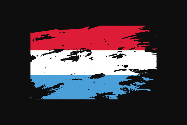 A luxemburgi Grunge Style zászlója. Ez lesz használt póló grafika, nyomtatás, poszter és háttér. - Vektor, kép