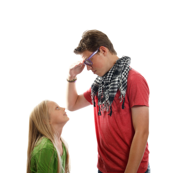 teen boy and a young girl - Photo, Image