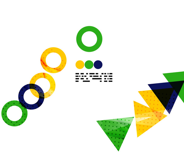 Geometric background in Brazil flag concept - Vector, Image