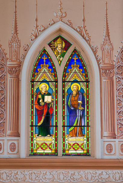 katolikus ólomüveg ablak - Fotó, kép