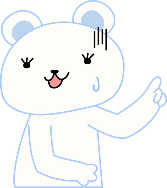 Tohle je ilustrace Ledního medvěda, který tě vede ukazováčkem.  - Vektor, obrázek