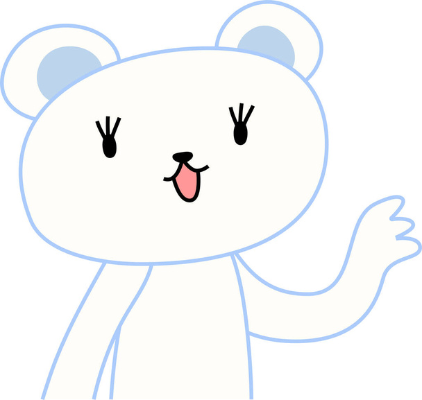 Це приклад Полярного Ведмедя, який веде вас, вказуючи пальцем  - Вектор, зображення