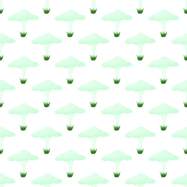 seamless pattern with cute mushrooms - Vector, Imagen