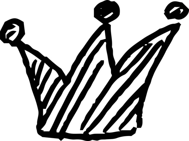 Tämä on kuva söpö kruunu scribble piirtämä lapsi  - Vektori, kuva