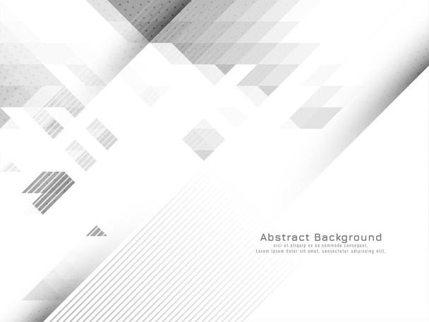 Modern trendy gray and white geometric background vector - Vektor, obrázek