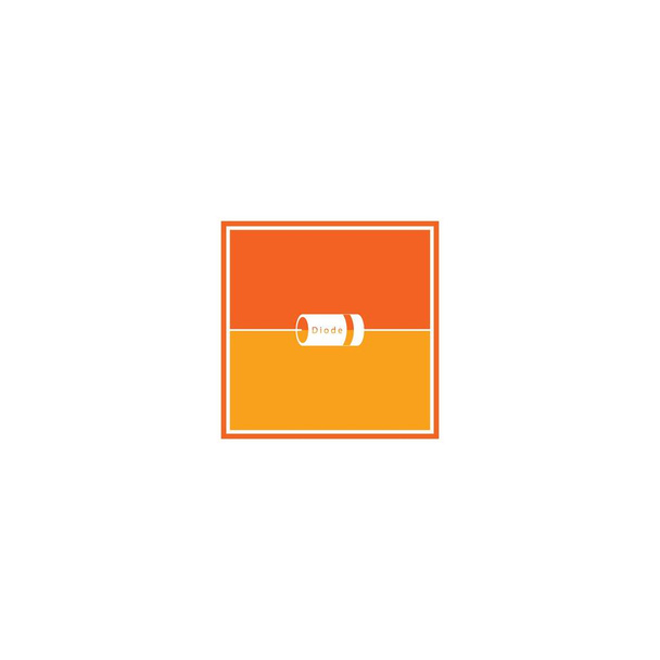 Diode Symbol Vektor Illustration Logo Design templat. - Vektor, Bild