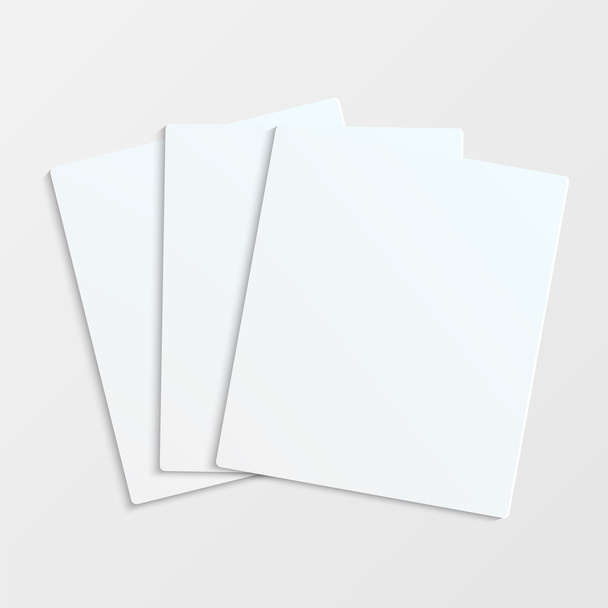 Листы белой бумаги с местом для текста
 - Вектор,изображение