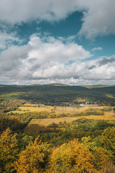 View of the Ellenville area from Route 52, in Shawangunk Mountains, New York  - Фото, изображение