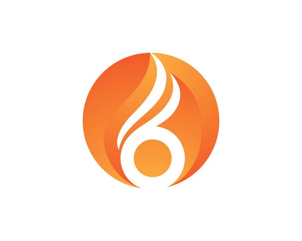 Логотип пламени Логотип вектора Значок масла, газа и энергии Логотип концепции - Вектор,изображение