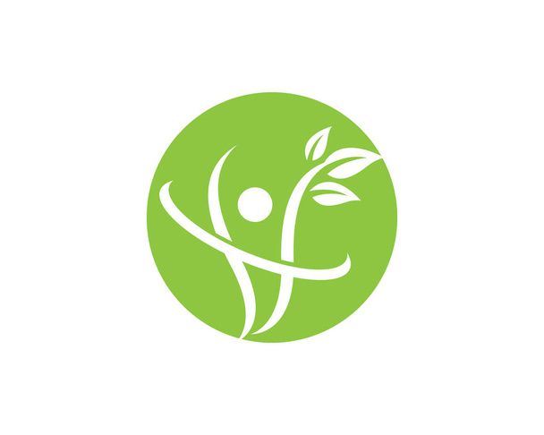 Vida Saludable Logo plantilla vector icono ilustración diseño - Vector, Imagen