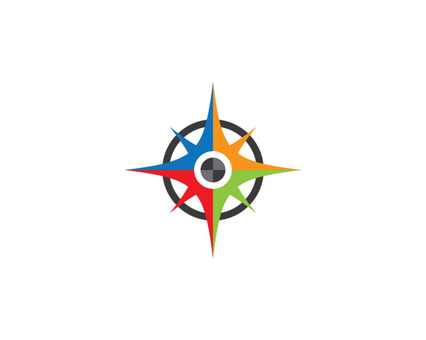 Pusula Logo Şablonu vektör resimleme tasarımı - Vektör, Görsel
