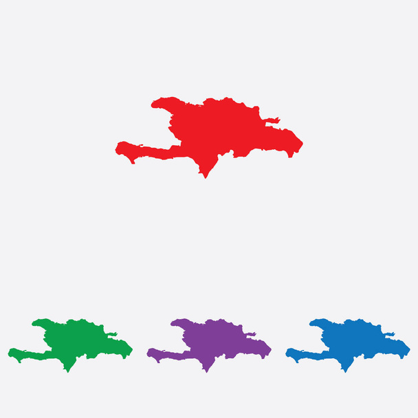 Multicolored Country Shape vector illustration. Dominican Republic - Wektor, obraz