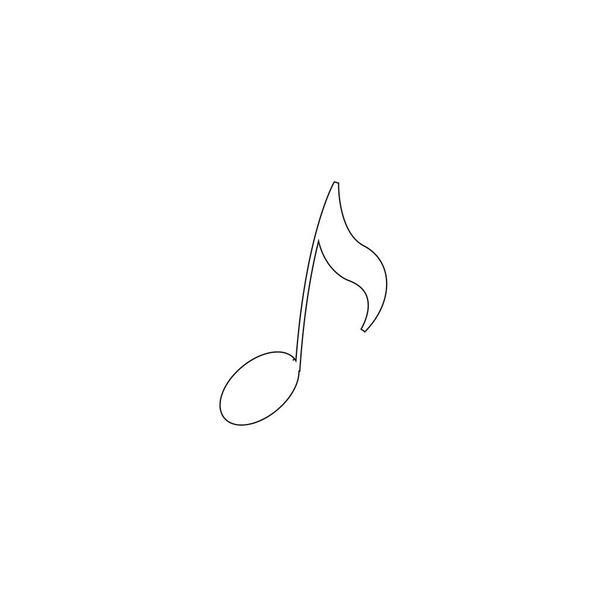 music note icon vector illustration - Vektor, Bild