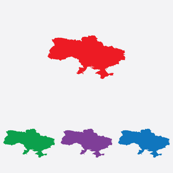Multicolored Country Shape vector illustration. Ukraine - Wektor, obraz