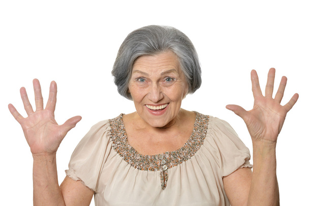 Happy old woman - Фото, зображення