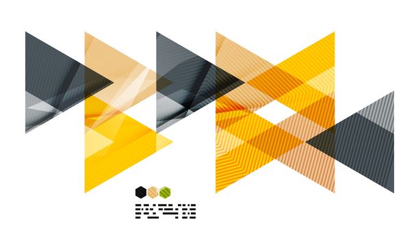 Bright yellow geometric modern design template - Vector, Image