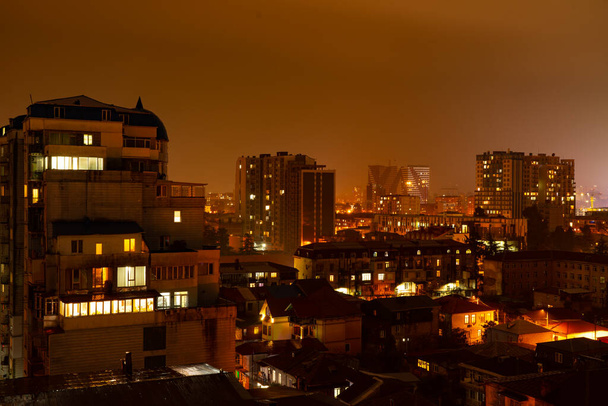 Night city view, the lights are shining - Foto, Bild