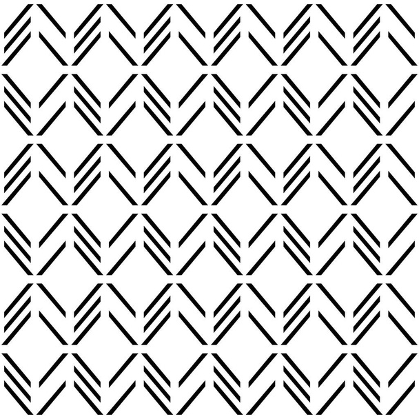 Padrão vetor monocromático sem emenda folk moderno escandinavo com setas e linhas em estilo geométrico minimalista - Vetor, Imagem