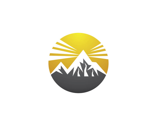 Icono de alta montaña Logo Plantilla de negocio Vector - Vector, imagen