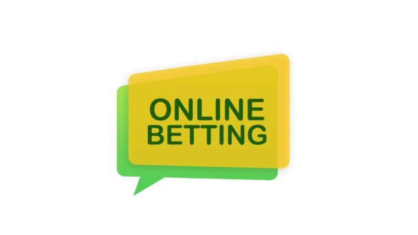 Online betting. Flat web banner with red bet now on white background for mobile app design. Motion graphics. - Footage, Video