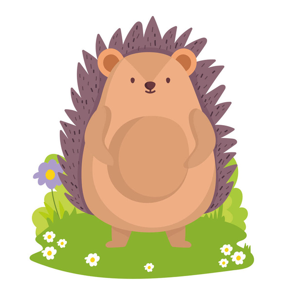 hedgehog wildlife cartoon - Vektor, obrázek