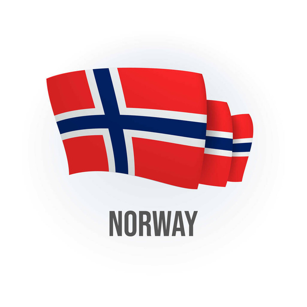 Bandiera vettoriale della Norvegia. Bandiera norvegese. Illustrazione vettoriale. - Vettoriali, immagini
