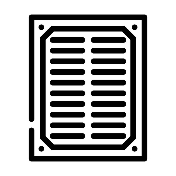 filter air cleaner part line icon vector illustration - Vector, Image