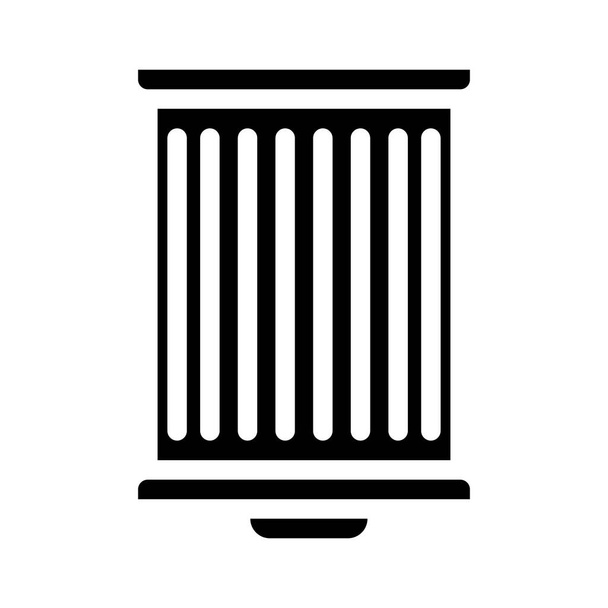 filter lucht schoonmaak apparaat onderdeel glyph pictogram vector illustratie - Vector, afbeelding