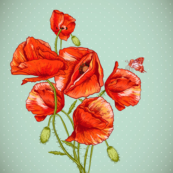 Букет красивих червоних макаронних виробів Векторні ілюстрації
 - Вектор, зображення