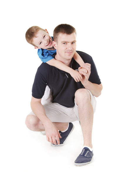Šťastný otec a syn objímání - Fotografie, Obrázek