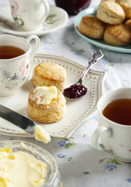 Tea time with scones - Foto, Imagem
