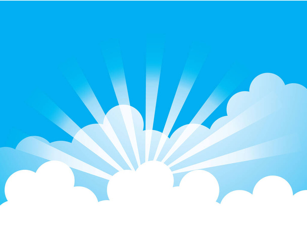 Błękitne niebo z ikoną wektora chmury projekt ilustracji - Wektor, obraz