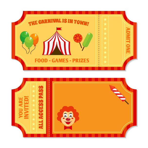 Circus tickets template - Vector, Image