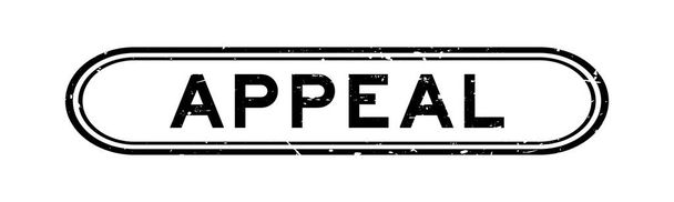 Grunge preto apelação palavra selo de borracha no fundo branco - Vetor, Imagem