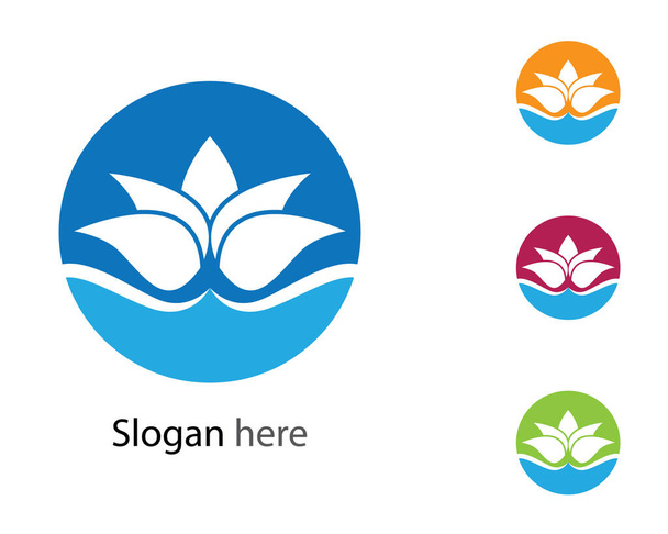 Краса Векторні квіти Дизайн логотип Шаблон значок
 - Вектор, зображення